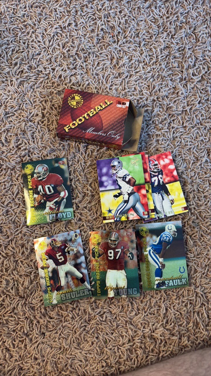 1995 Topps Stadium Club Members Only 50 Card Set Includes Marshall Faulk Rookie Card
