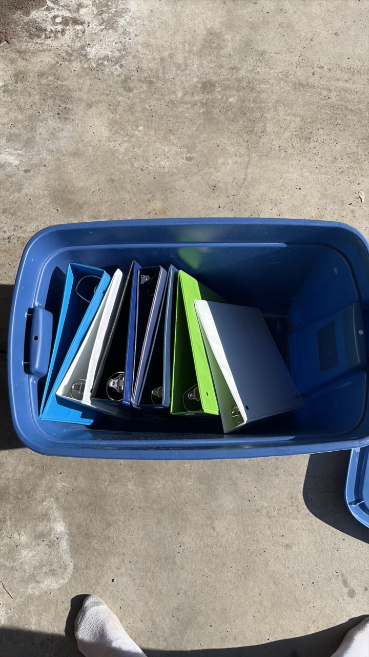 Lot of 7 Empty Binders for Sports Cards and Trafimg Cards, Tote Not Included, Some Binders Have Stickers on Them