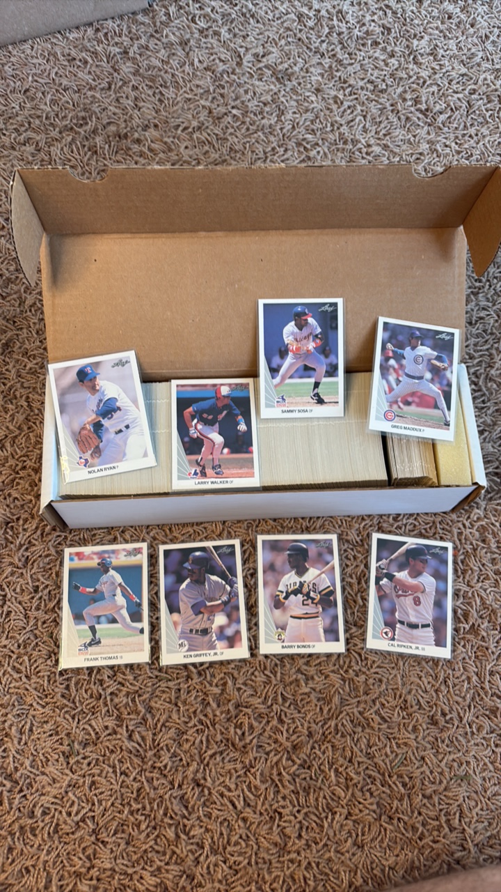 1990 Leaf Complete Set of Baseball Cards, Includes Frank Thomas Rookie Card