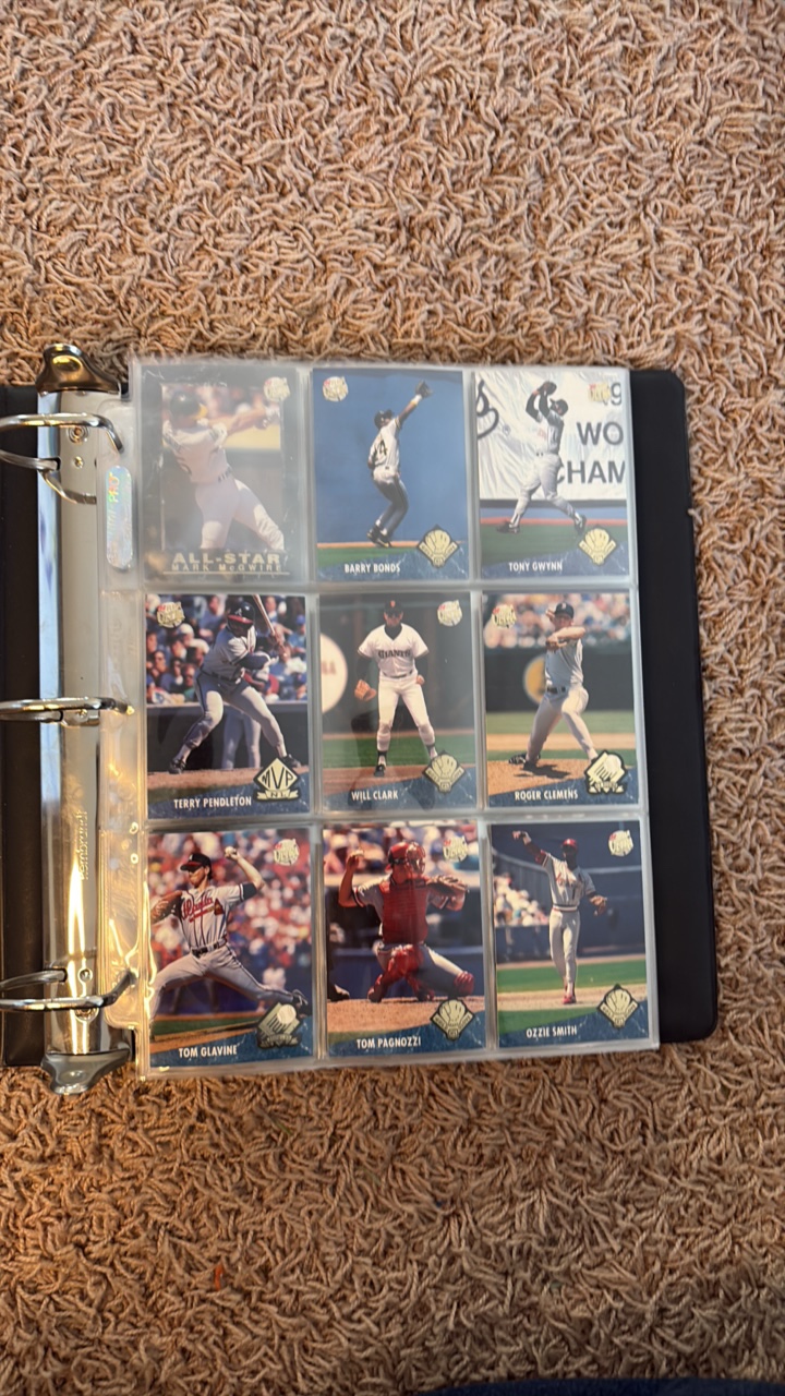 Binder of Baseball All Star and Insert Card From 1990s