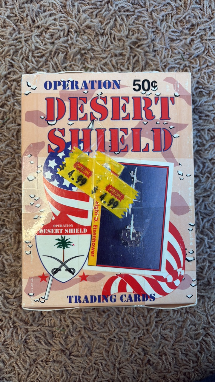 Sealed Box of Desert Shield Tradimg Card Packs, 36 Packs of Trading Cards