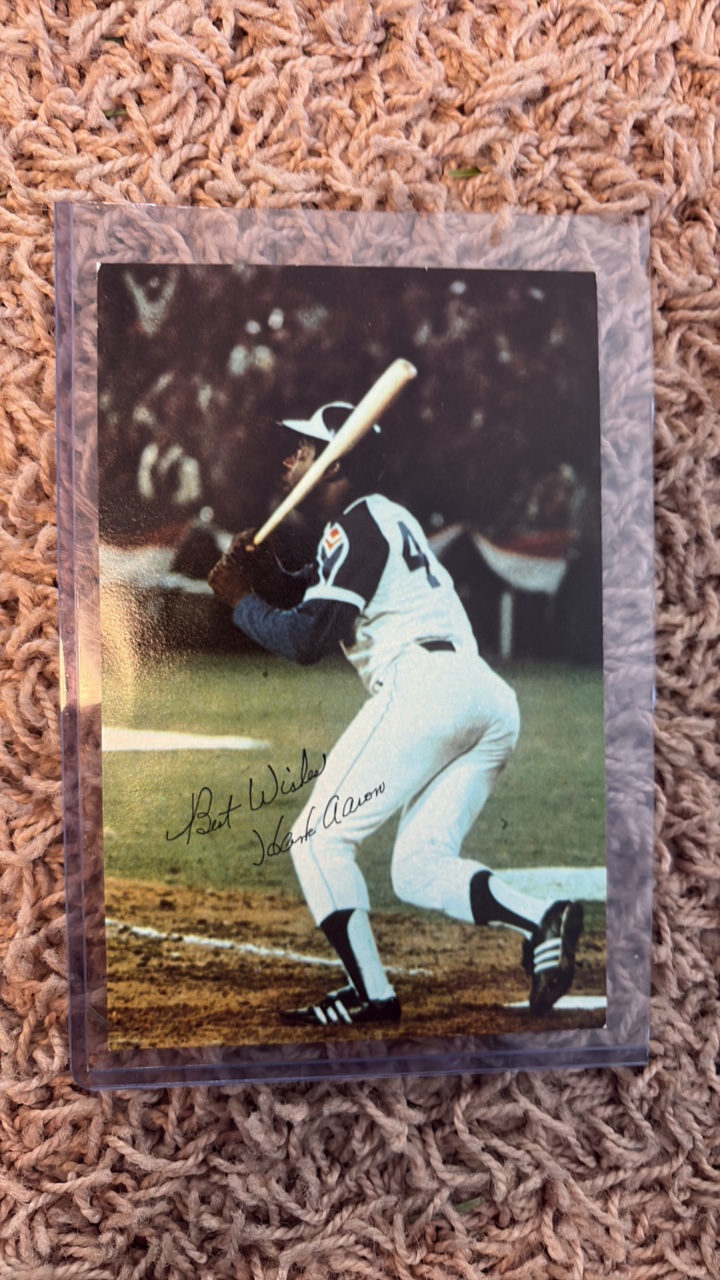 Hank Aaron Milwaukee Braves Postcard MLB Legend