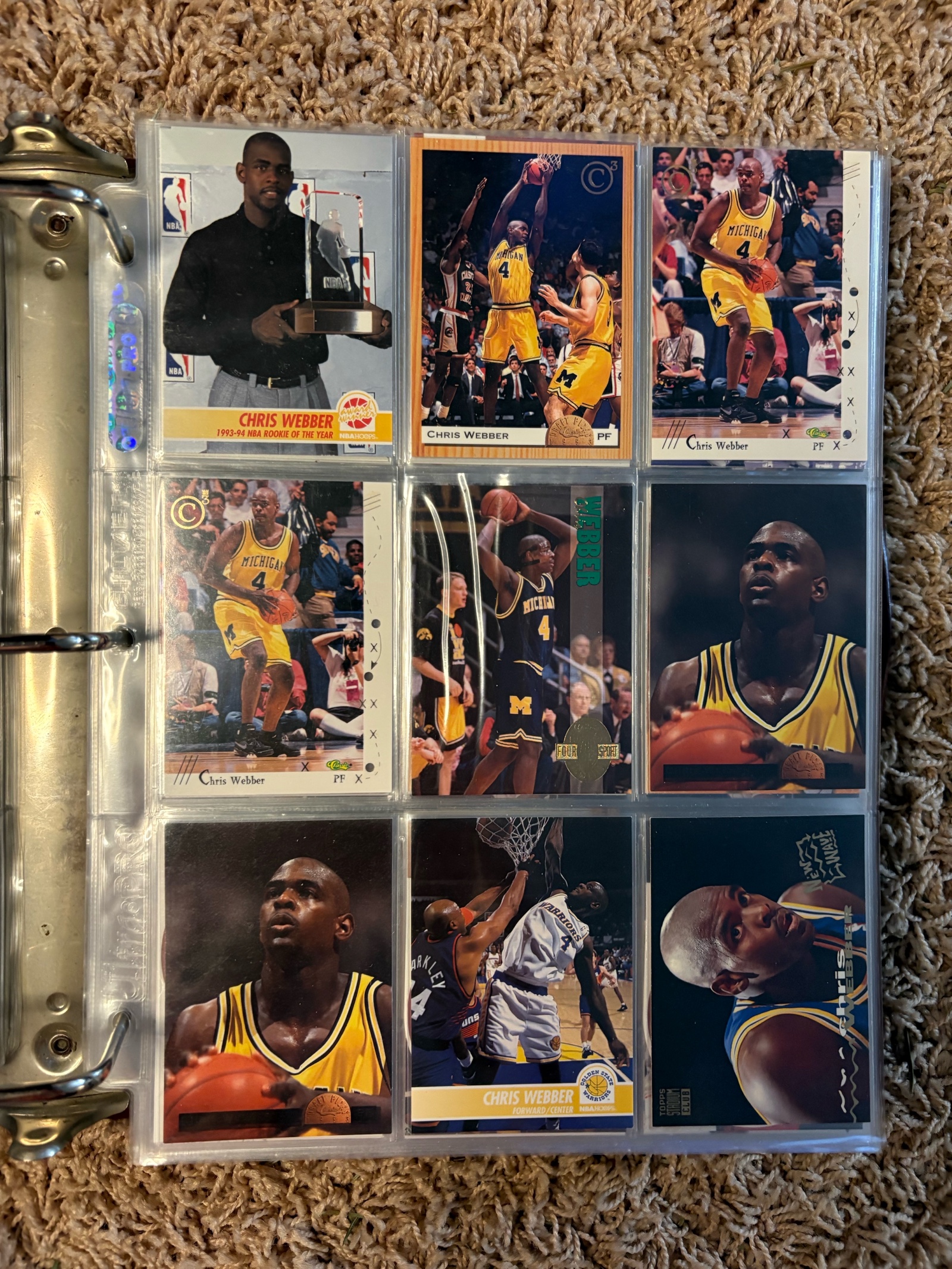 Chris Webber Basketball Card Lot, NBA Legend