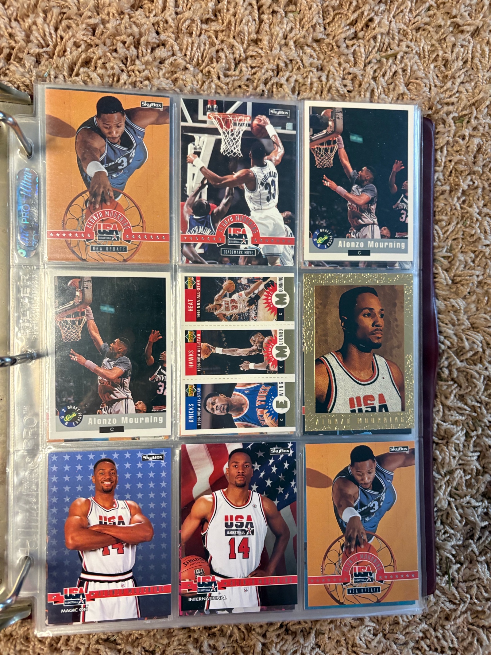 Alonzo Mourning Basketball Card Lot, NBA Legend