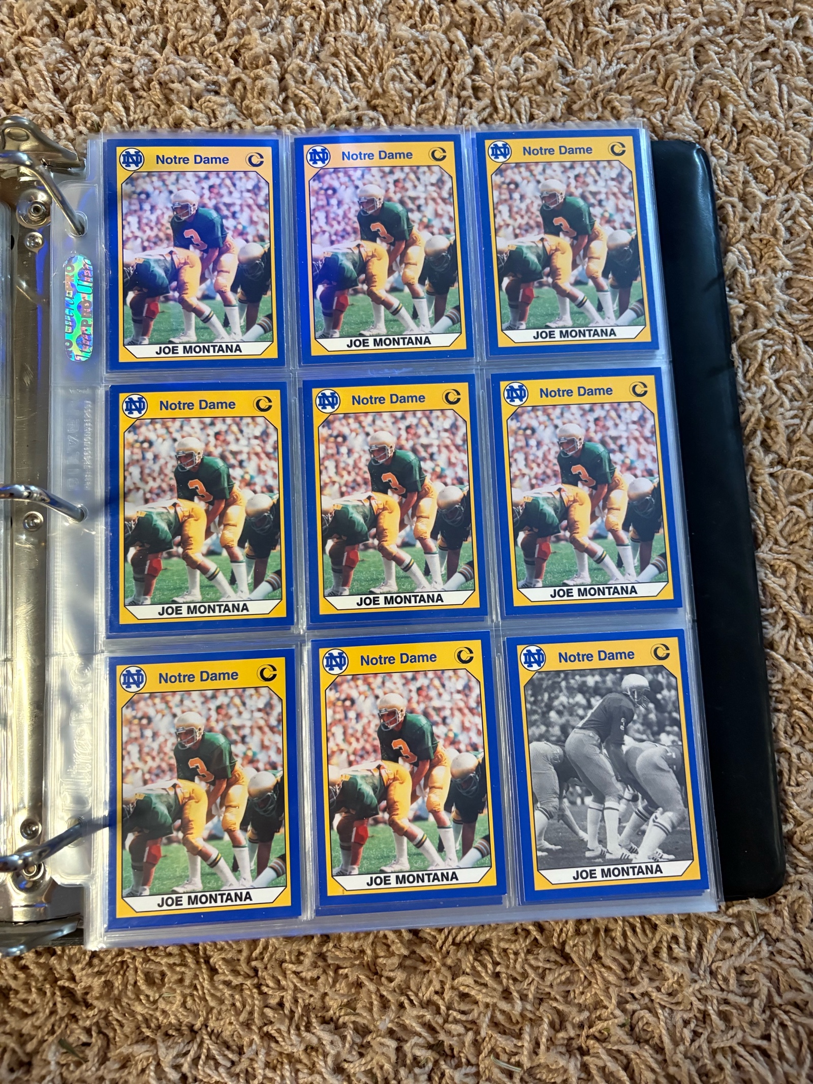 Notre Dame College Cards Joe Montana and Other Sports Legends