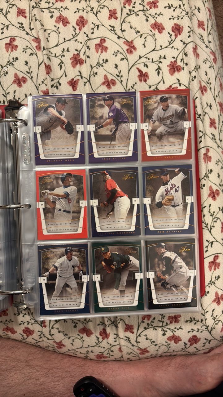 2004 Flair Baseball Card Set, Cards 1-82 Includes Serial #d Rookie Cards