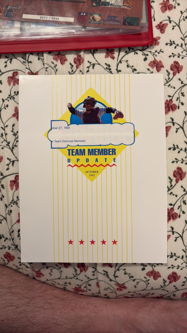 1993 Donruss Promotional Material and Information Given to Sports Cards Stores, Includes Promo Sample Card