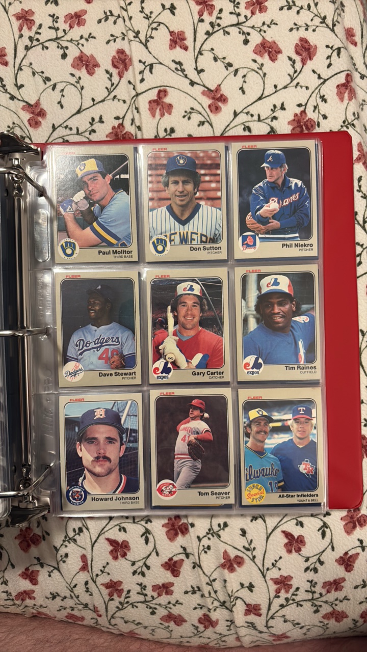 Vintage Fleer Baseball Card Lot, Cards From 1982 Fleer and 1986 Fleer