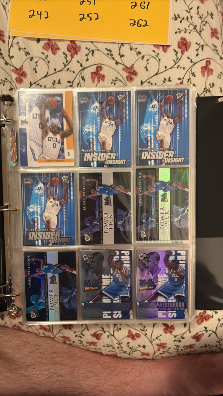 Russell Westbrook Basketball Card Lot, Loaded With Rookies and College Cards