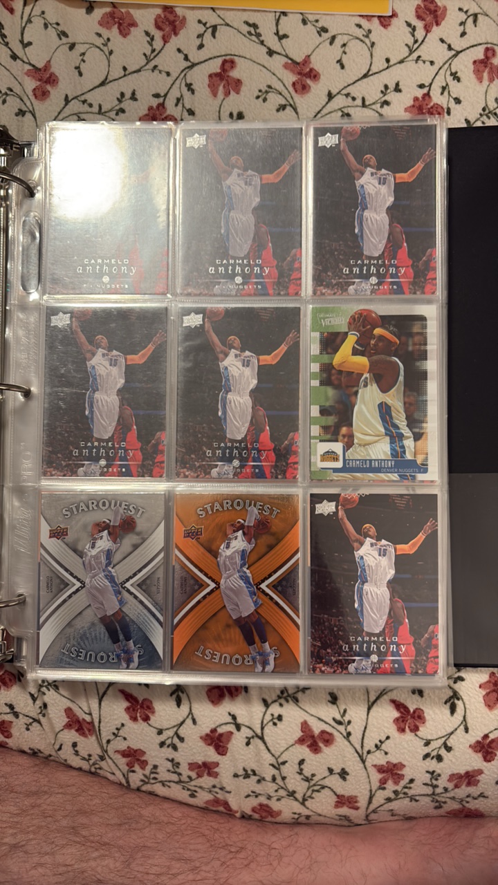 Carmelo Anthony Basketball Card Lot, Loaded With Great Early Career Cards