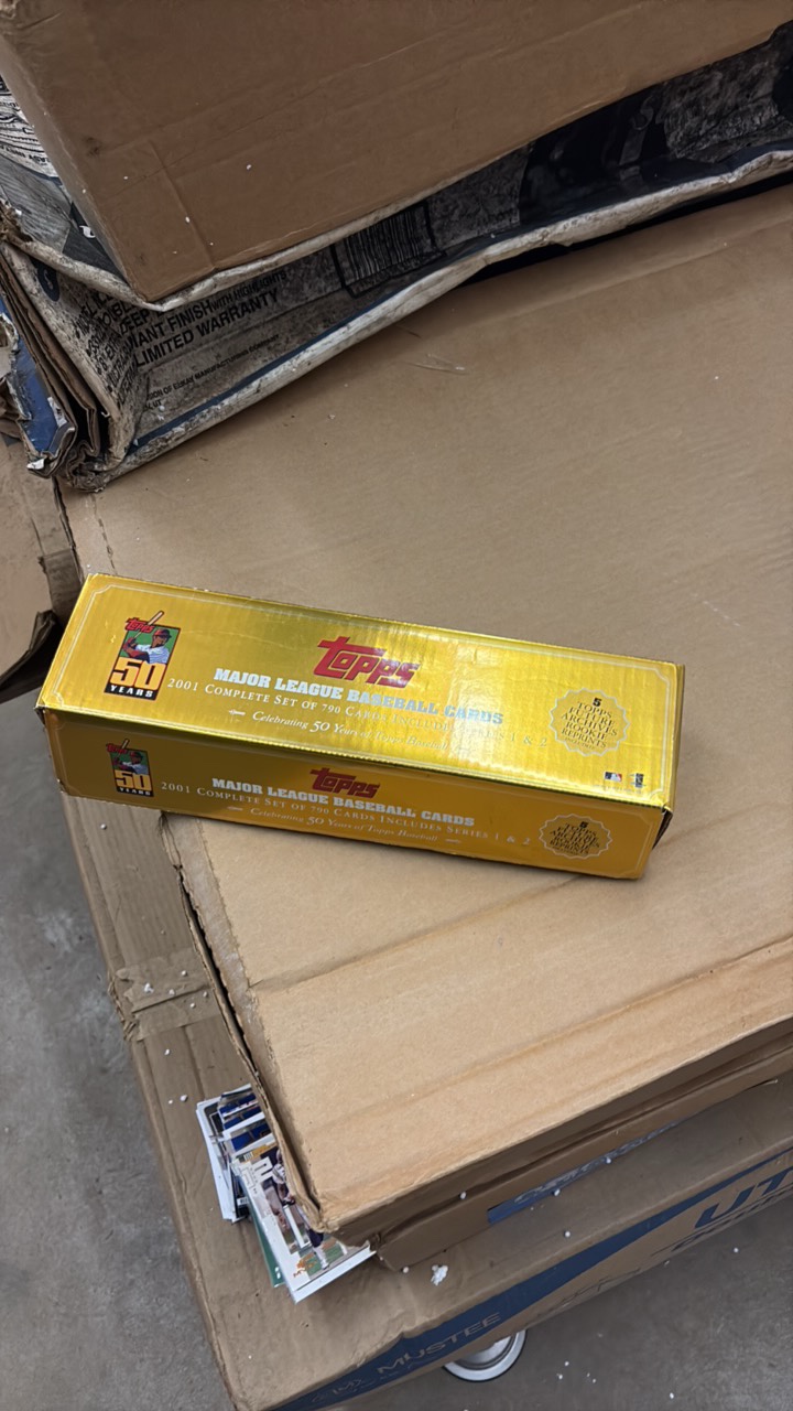 2001 Topps 50th Anniversary Set, Series 1 and 2 (May be a complete set, the cards fit very tight in the box, but I havent checked to make sure none of the good cards have been pulled so bid accordingly)