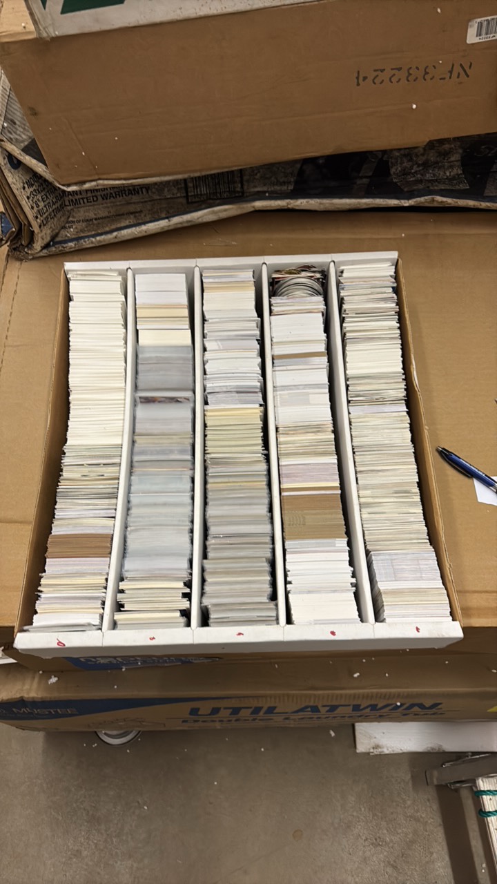 Huge 5-Row Box of Sports Cards Mix of Sports and Years, Lots of Star Cards