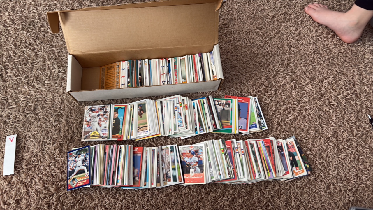 Box of Baseball and Football Cards,1980s to 2010s