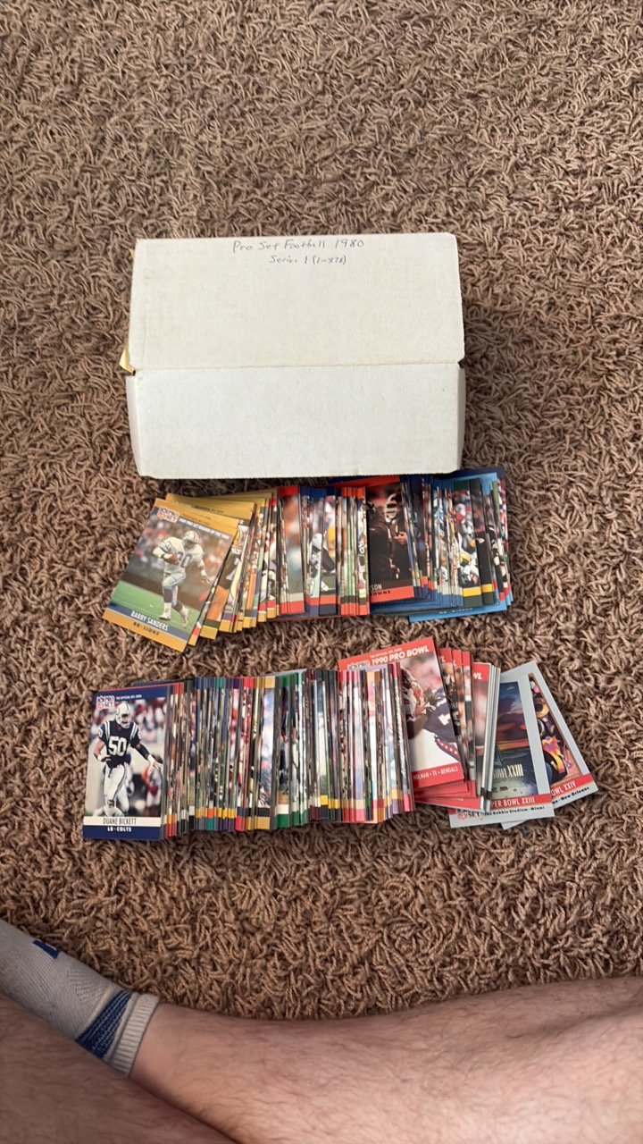 1991 Pro Set NFL Football Card Series 1 Complete Set, Numbers 1-378