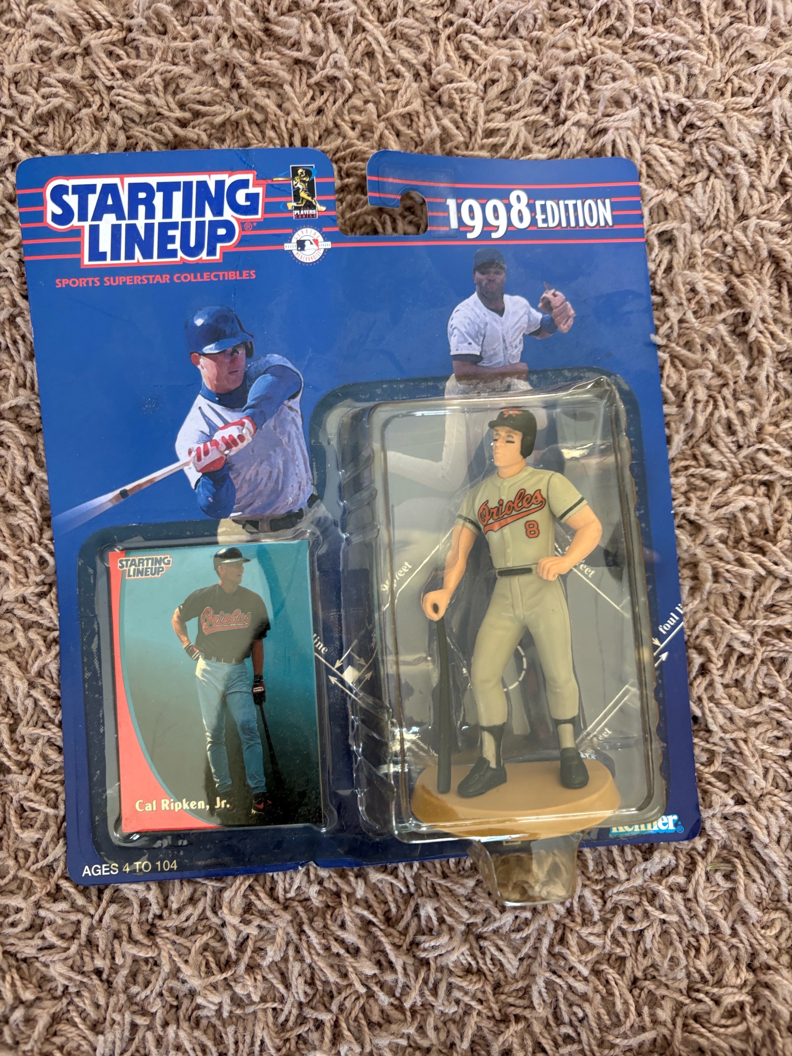 1998 Starting Lineup Baseball Figure Cal Ripken Jr., Sealed Plus Card