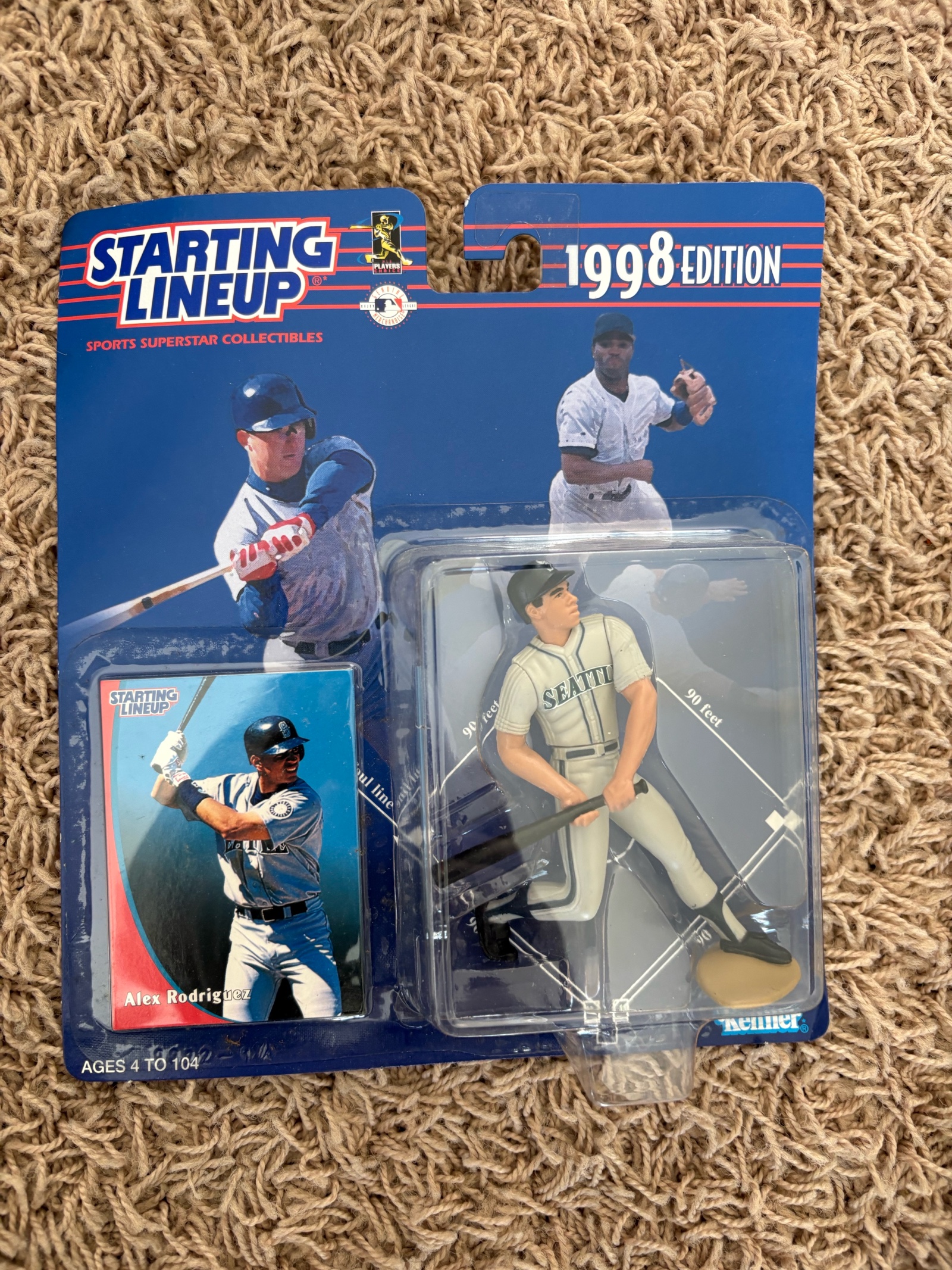 1998 Starting Lineup Baseball Figure Alex Rodriguez, Sealed Plus Card
