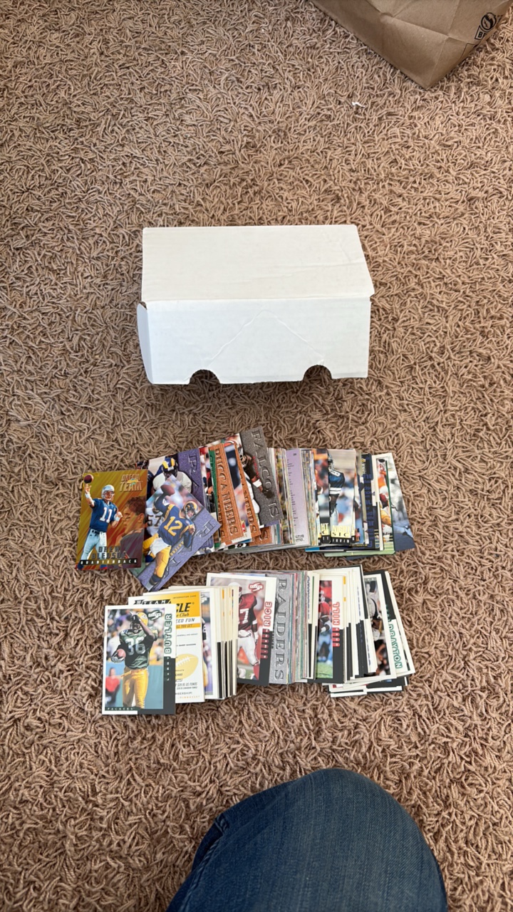 Small Box of 1990s Football Cards
