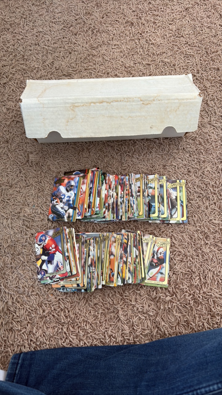 1982 Action Packed Football Card Lot, Nearly Full Box