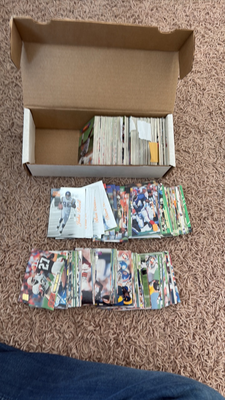 Box of Football Cards Lots of Stars