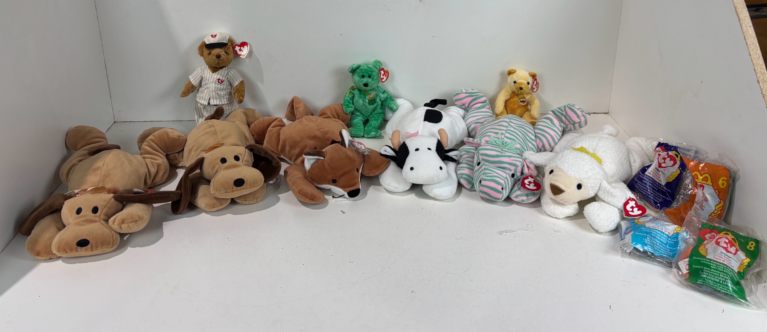 lot 11 image: Lot of Ty plush animals wtags and McDonalds collectible Ty animals