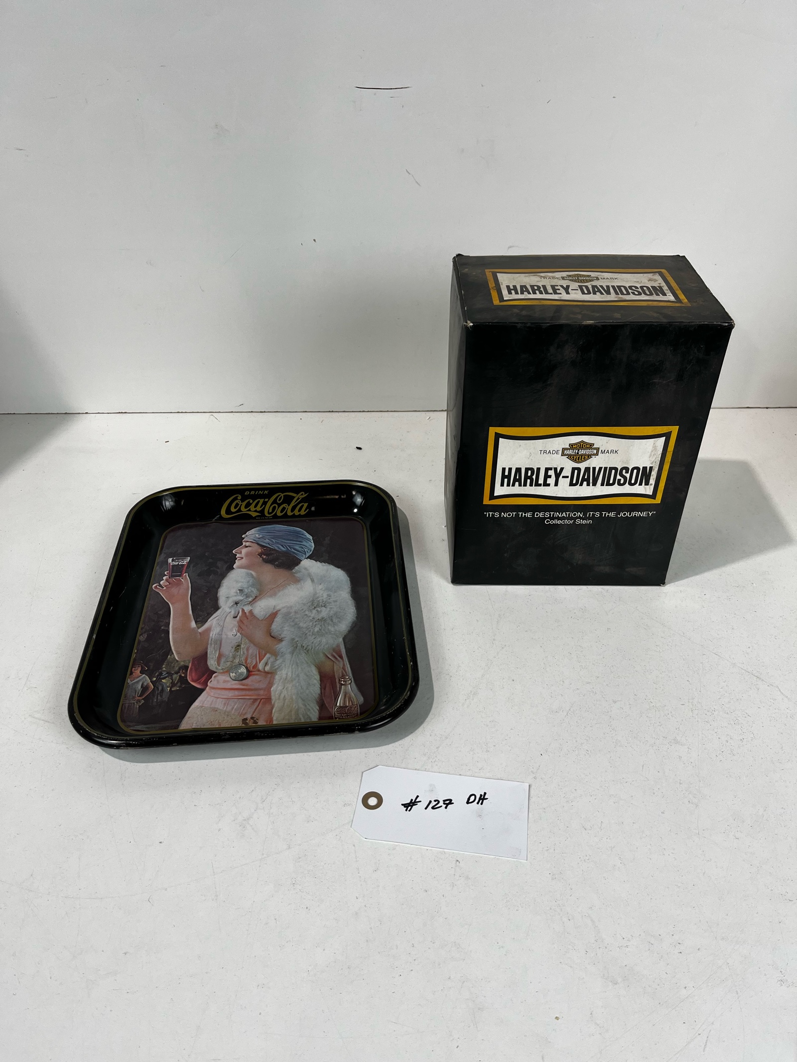 lot 127 image: Coco Cola Tray and Harley Stein