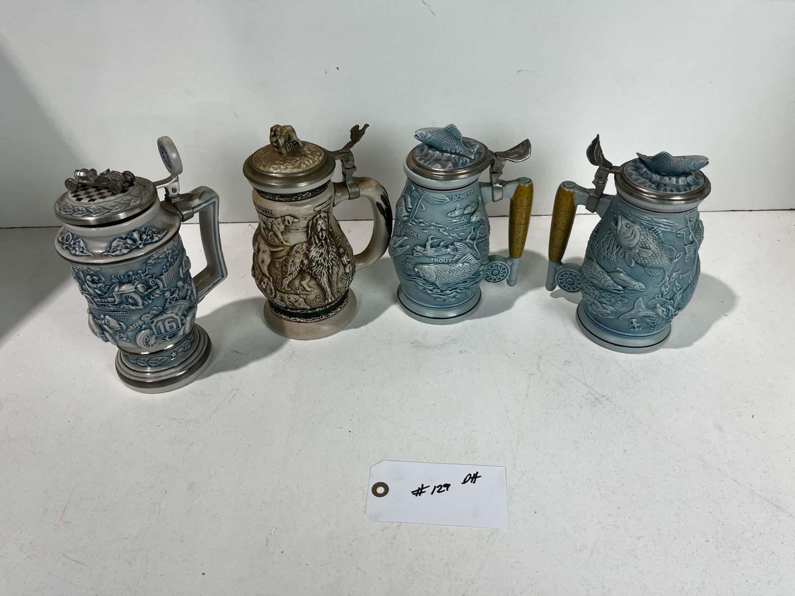 lot 129 image: Collectible Stein Mugs