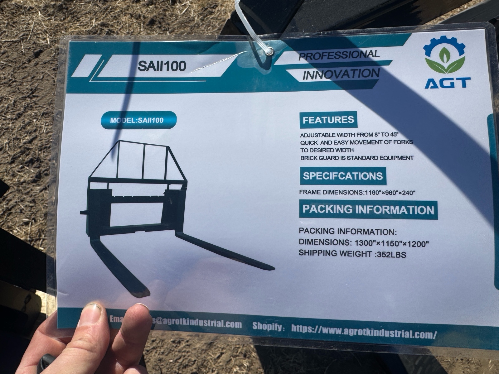 lot 39 image: Skid Steer Forks Mower King 2026 Unused SA.