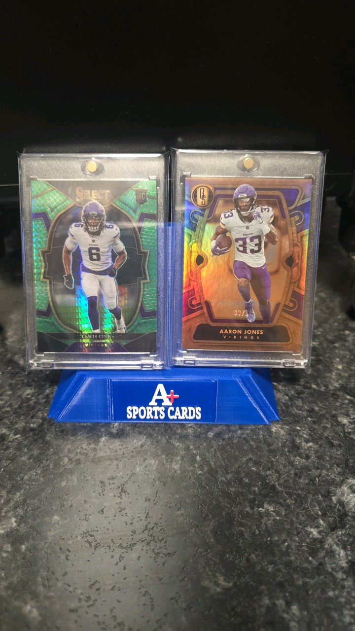 lot 14 image: 2022 Panini select Lewis Cine Dragon scale 0699.  2024 Panini Gold Standard Aaron Jones 0914