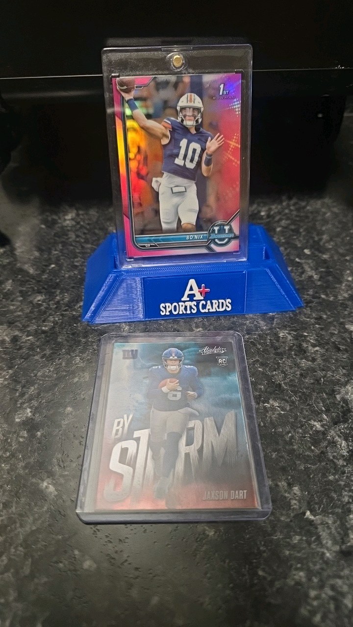 lot 28 image: 2022 Topps Bowman U Bo Nix rookie2025 Panini By Storm Jaxson Dart