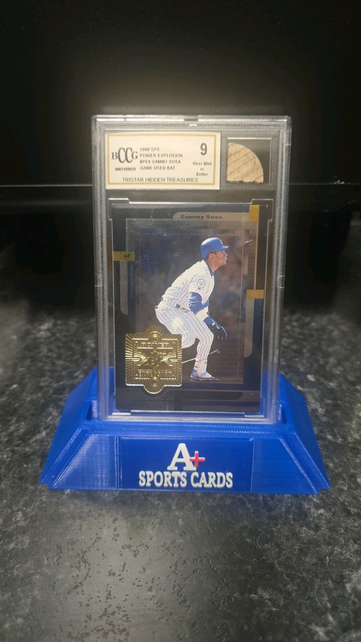 lot 32 image: 1999 Spx Power Explosion Sammy Sosa Game Used bat Bccg 9