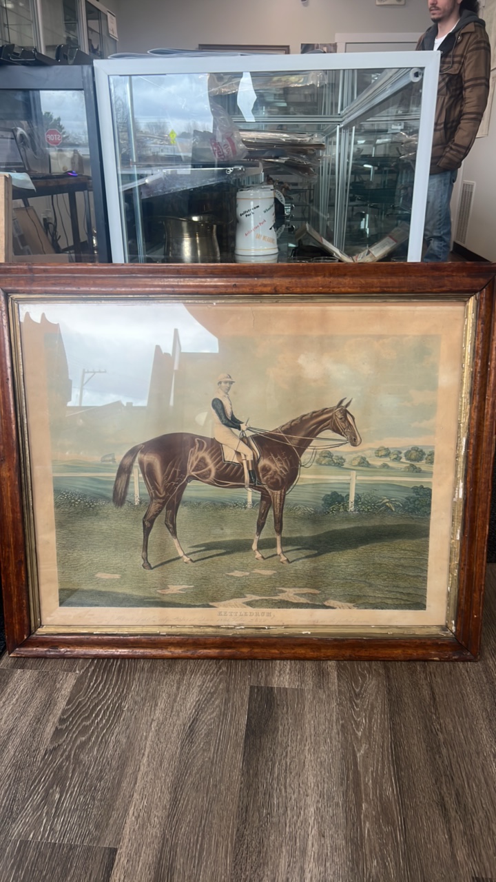 1861 kettledrum horse racing lithograph