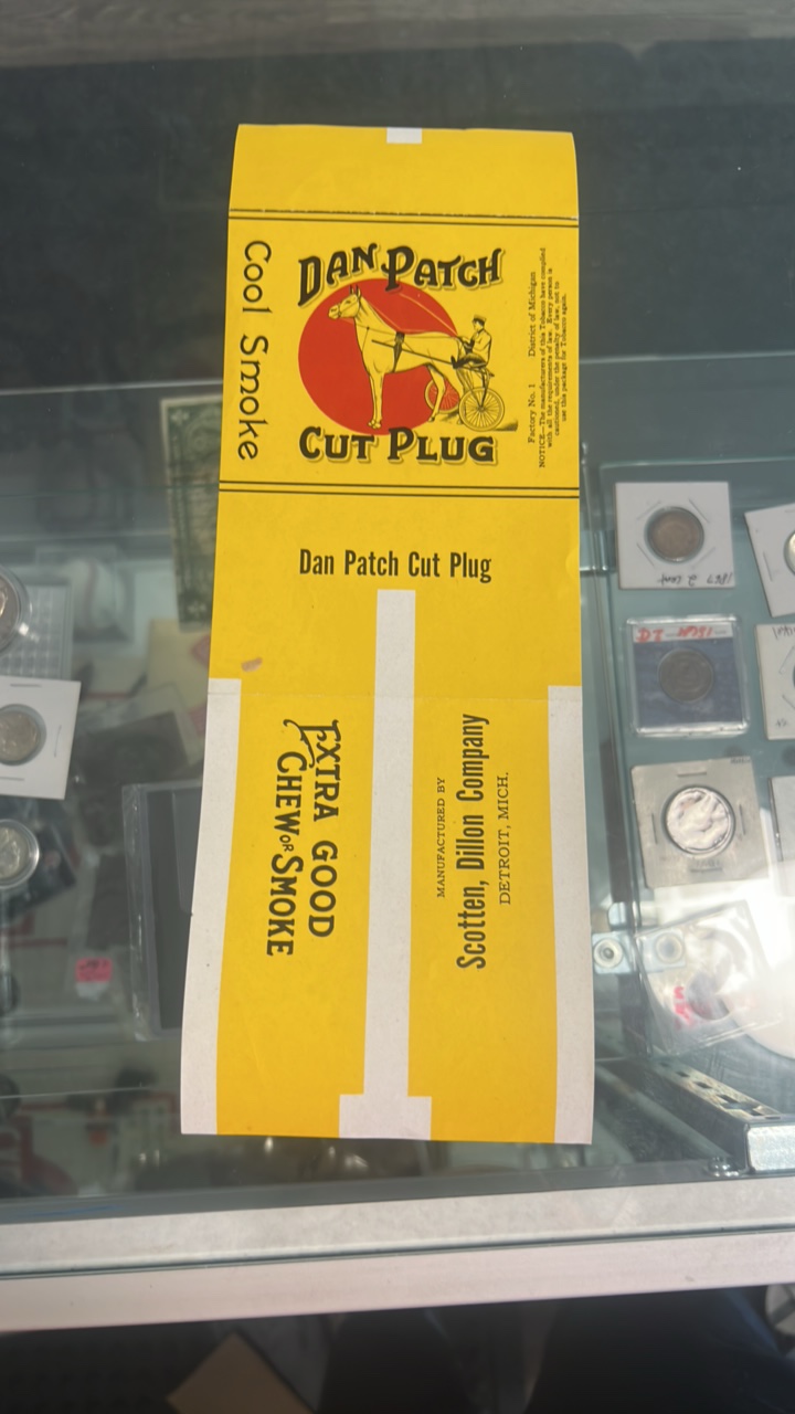 lot 122 image: vintage Dan patch tobacco label