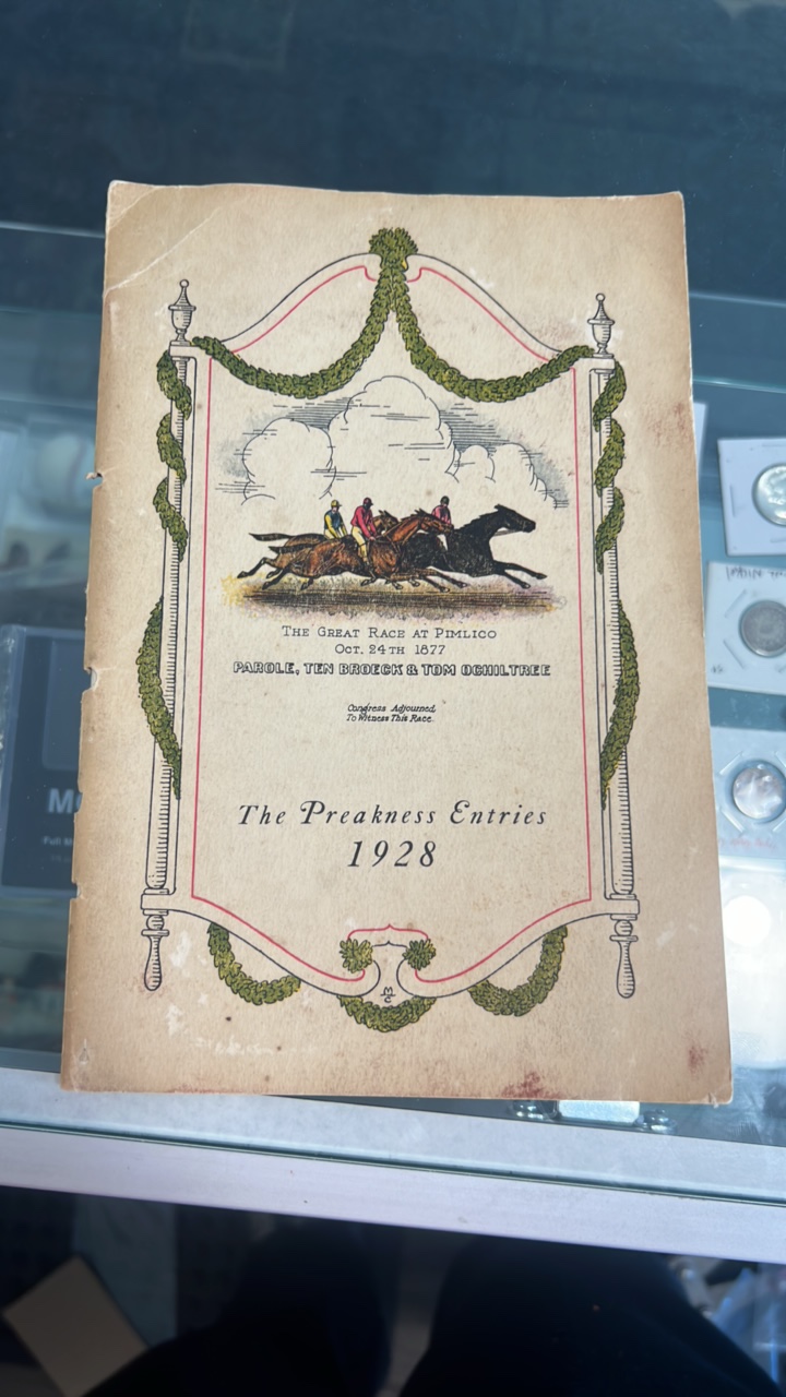 lot 129 image: 1928 the Preakness history booklet