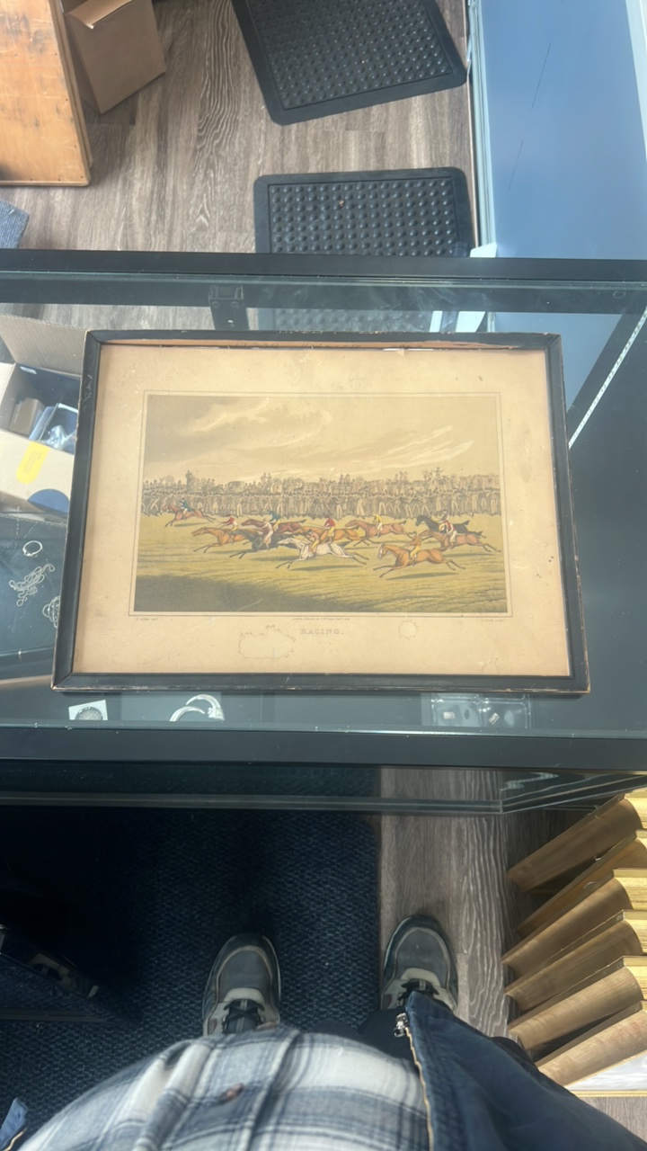 lot 13 image: 1820 horse racing etching