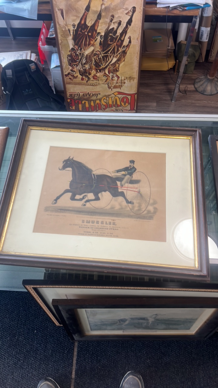 lot 17 image: 1874 SMUGGLER horse racing etching