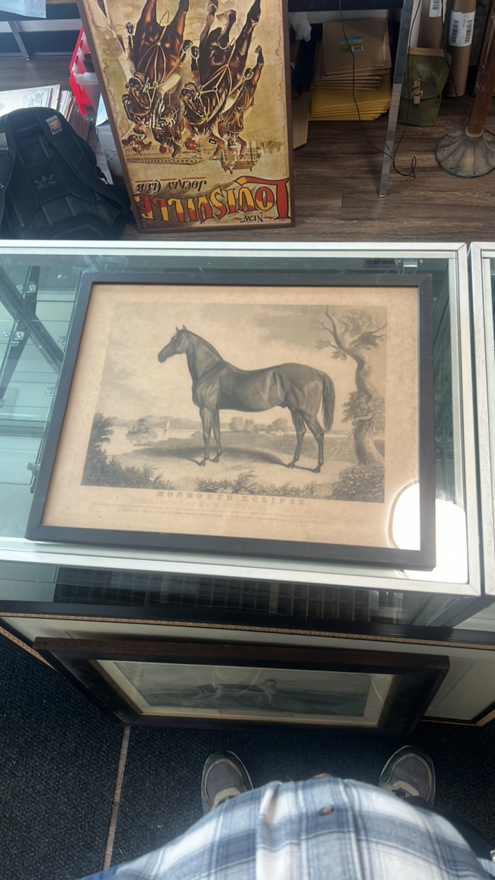 lot 18 image: mid 1800s Monmouth eclipse etching
