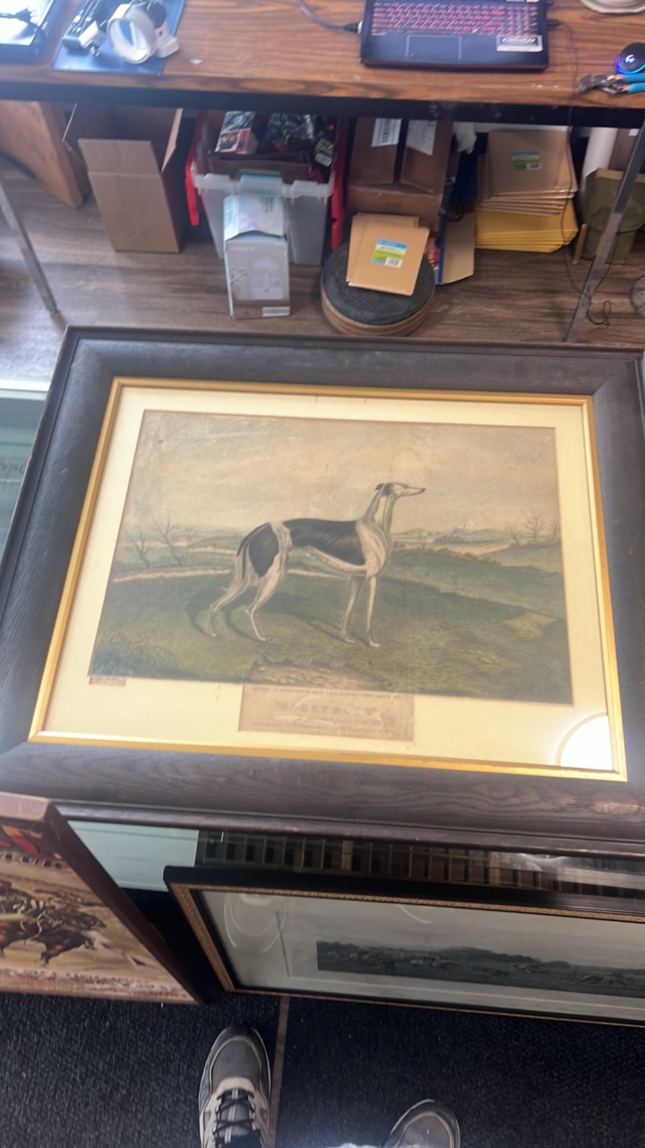 lot 19 image: 1875 HONEYMOON greyhound racing lithograph