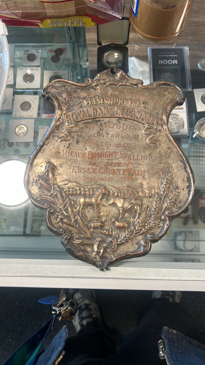 1914 royal bank of Canada Windsor Ontario horse award