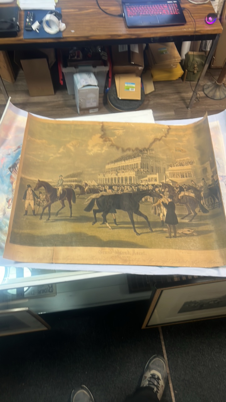 lot 22 image: 1839 grand stand ascot etching