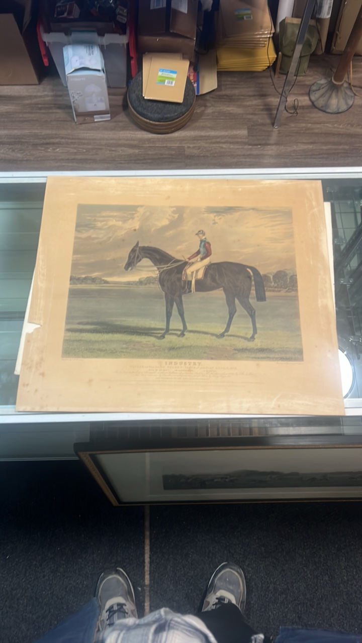 lot 23 image: 1838 INDUSTRY horse racing etching