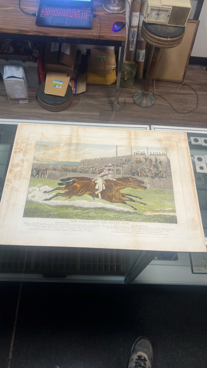 lot 34 image: 1886 finish for the derby print
