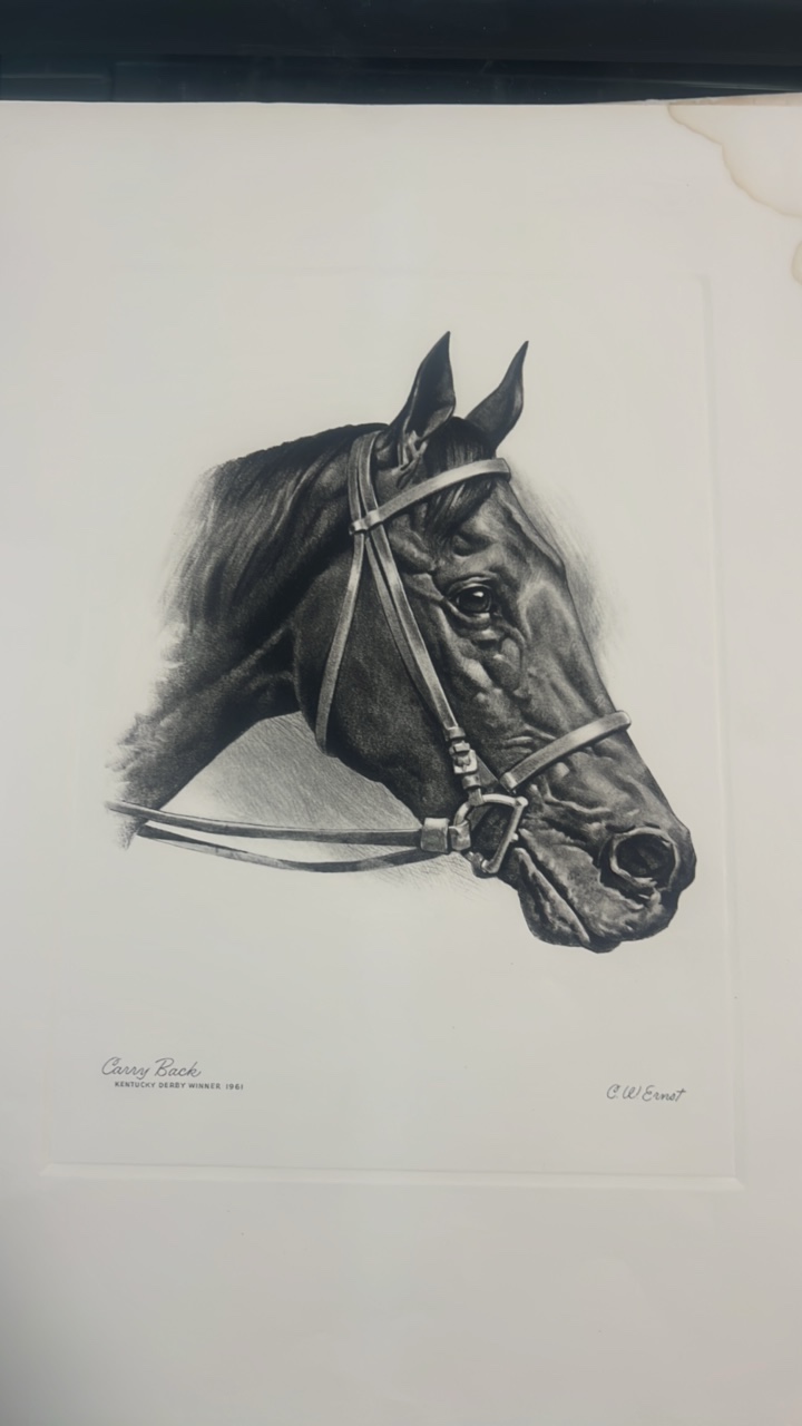 lot 41 image: carry back Kentucky derby winner lithograph