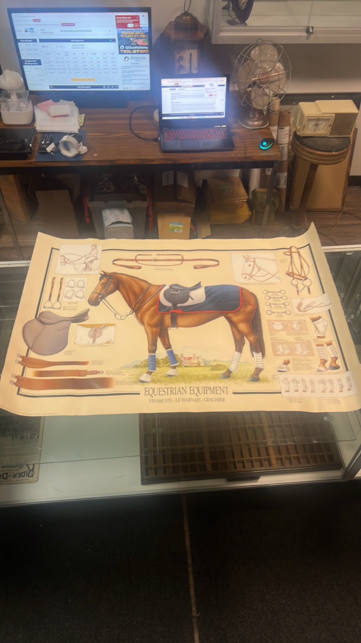 lot 47 image: equestrian equipment poster
