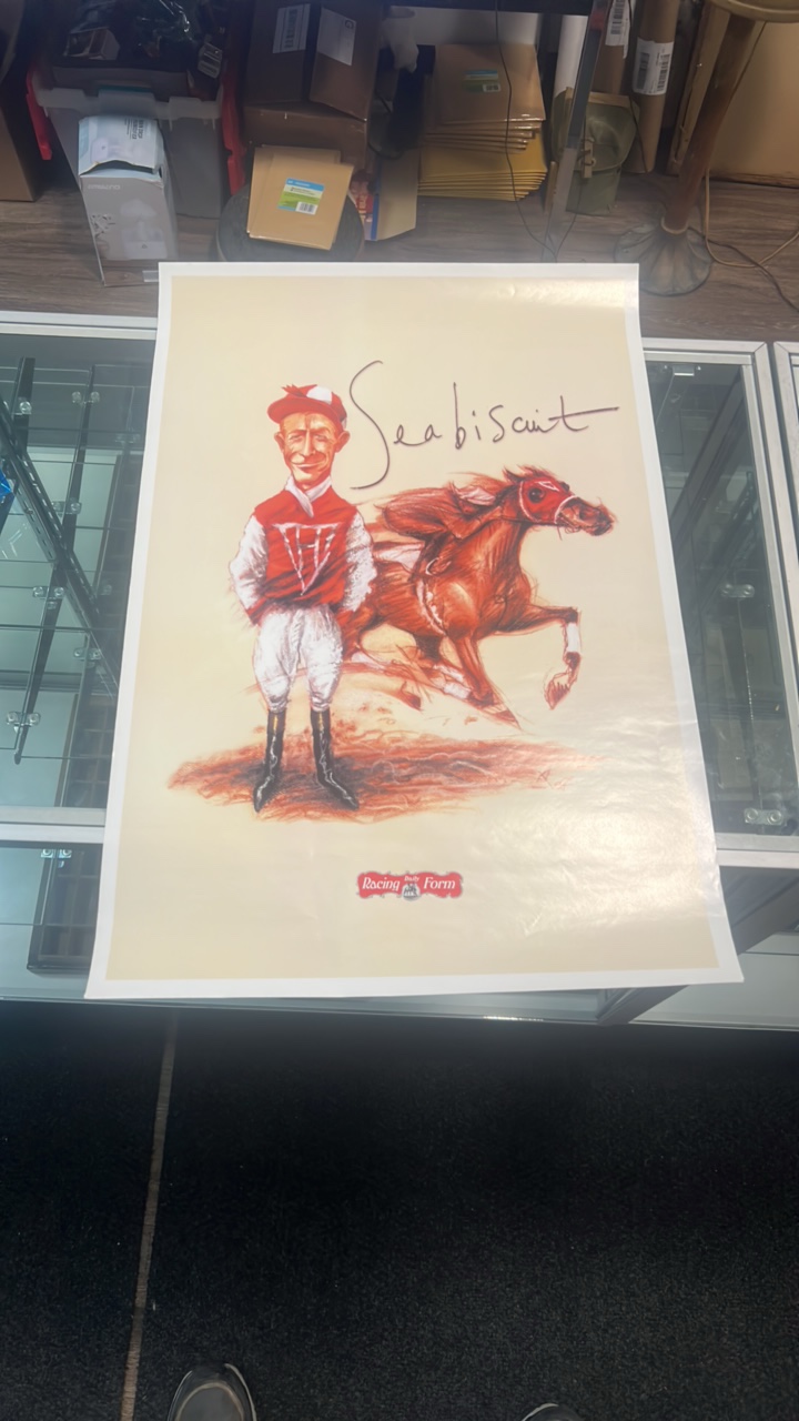 lot 51 image: sea biscuit daily racing form poster