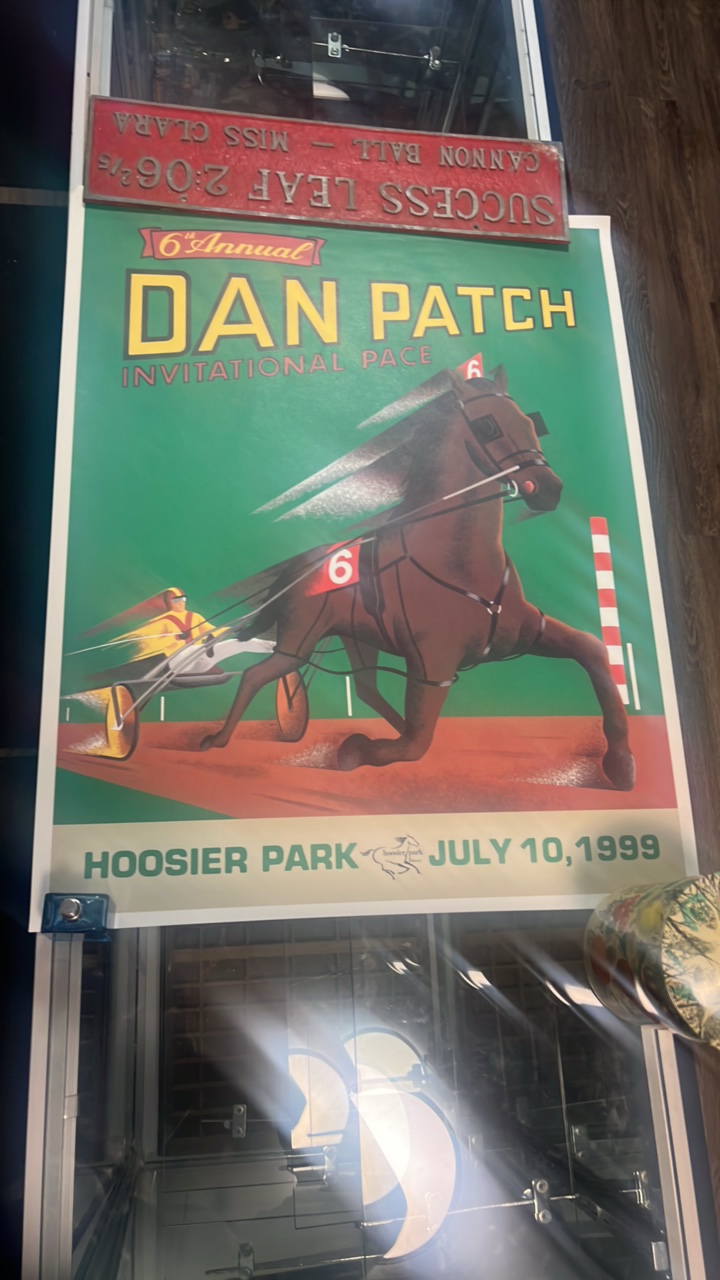 lot 52 image: 1999 Hoosier park Dan patch race advertisement poster