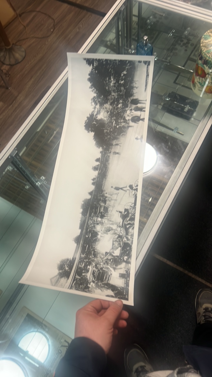 lot 58 image: 1903 horse race panoramic photo reproduction