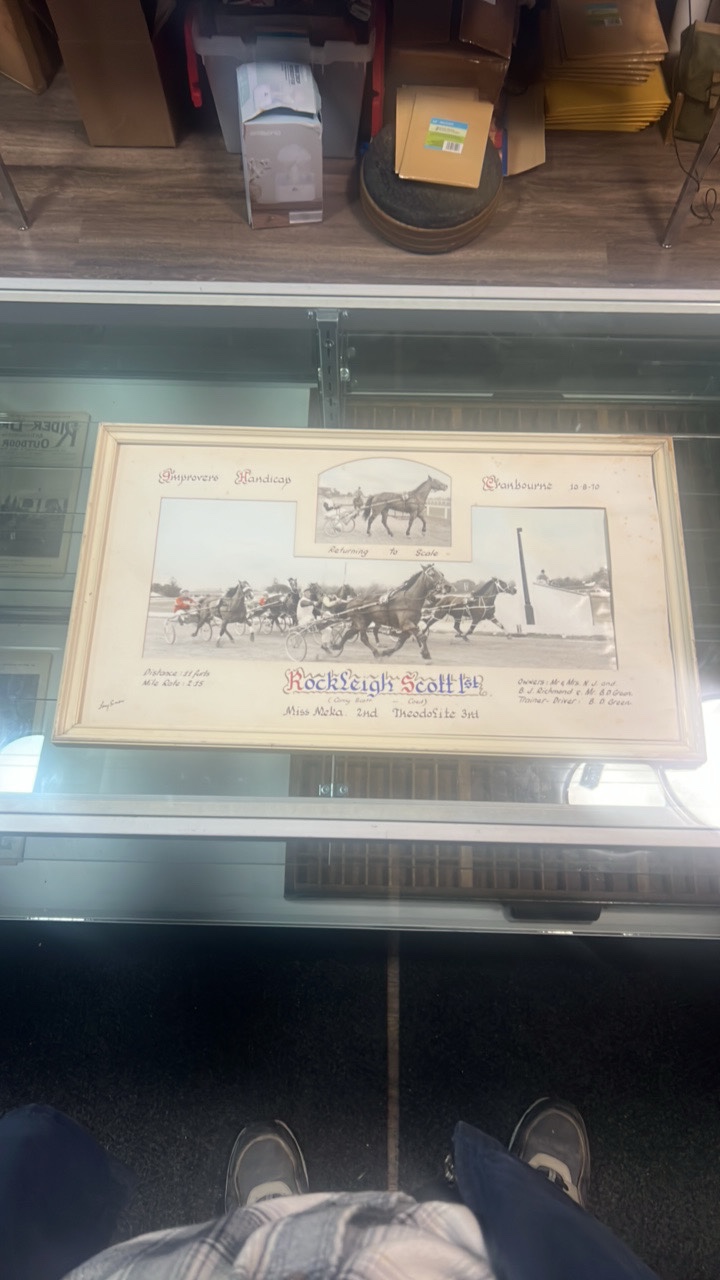 lot 59 image: 1970 horse racing finish line photograph