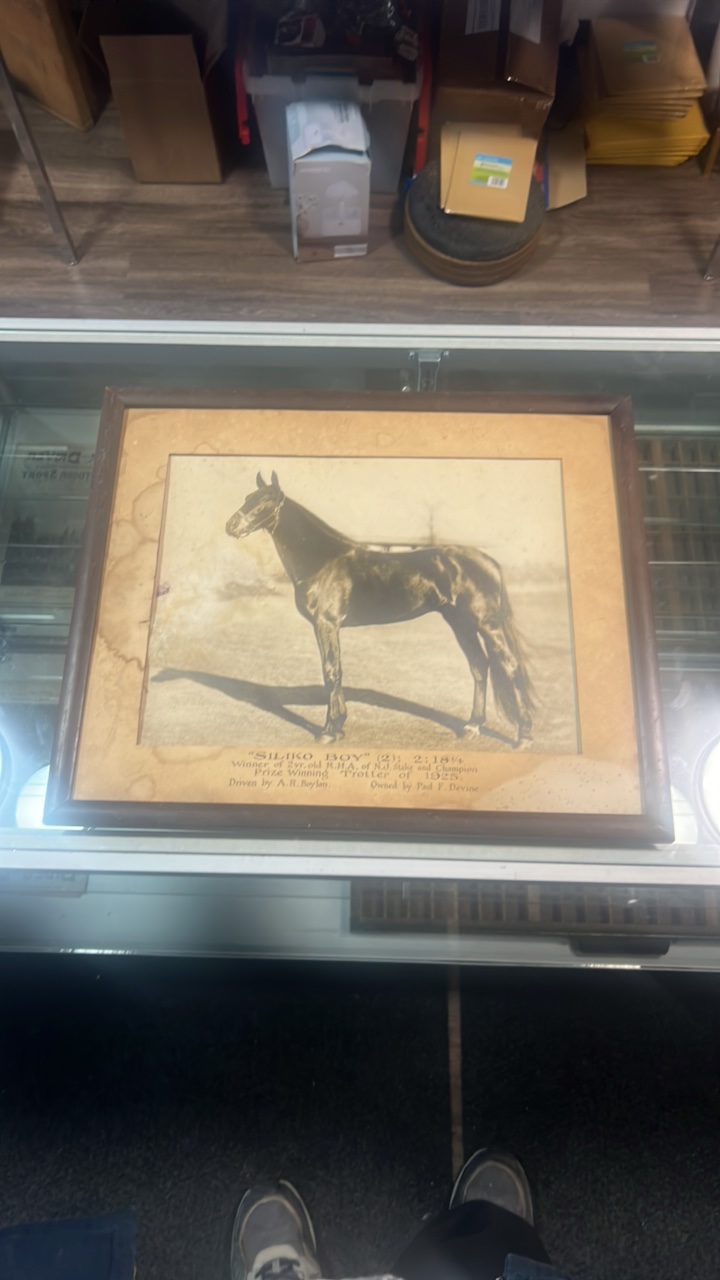 lot 62 image: 1925 siliko boy horse racing photograph