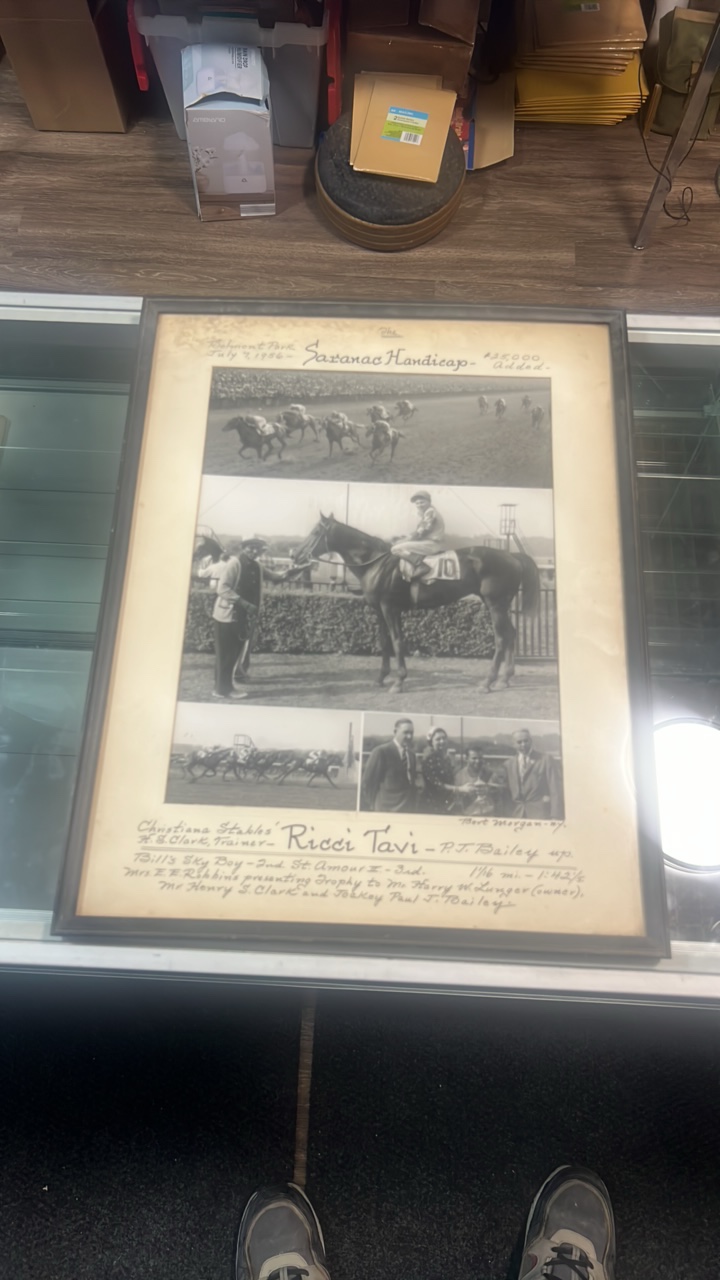 lot 67 image: 1956 ricci tavi horse racing photograph