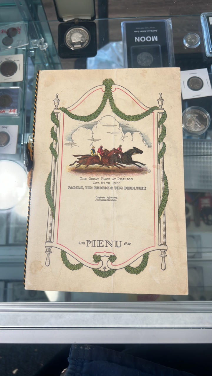 lot 78 image: 1925 the great race at pimlico menu